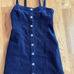 Corduroy navy blue dress